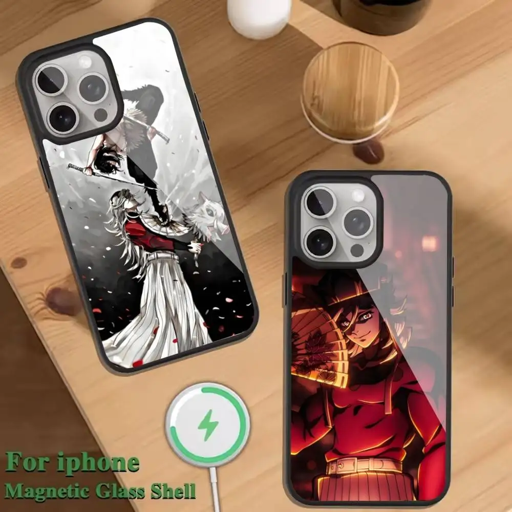 

Douma D-DemonS S-Slayer Phone Case For Magnetic Wireless Charge Cover For iphone 16 15 14 13 12 11 Pro Max Plus Coque