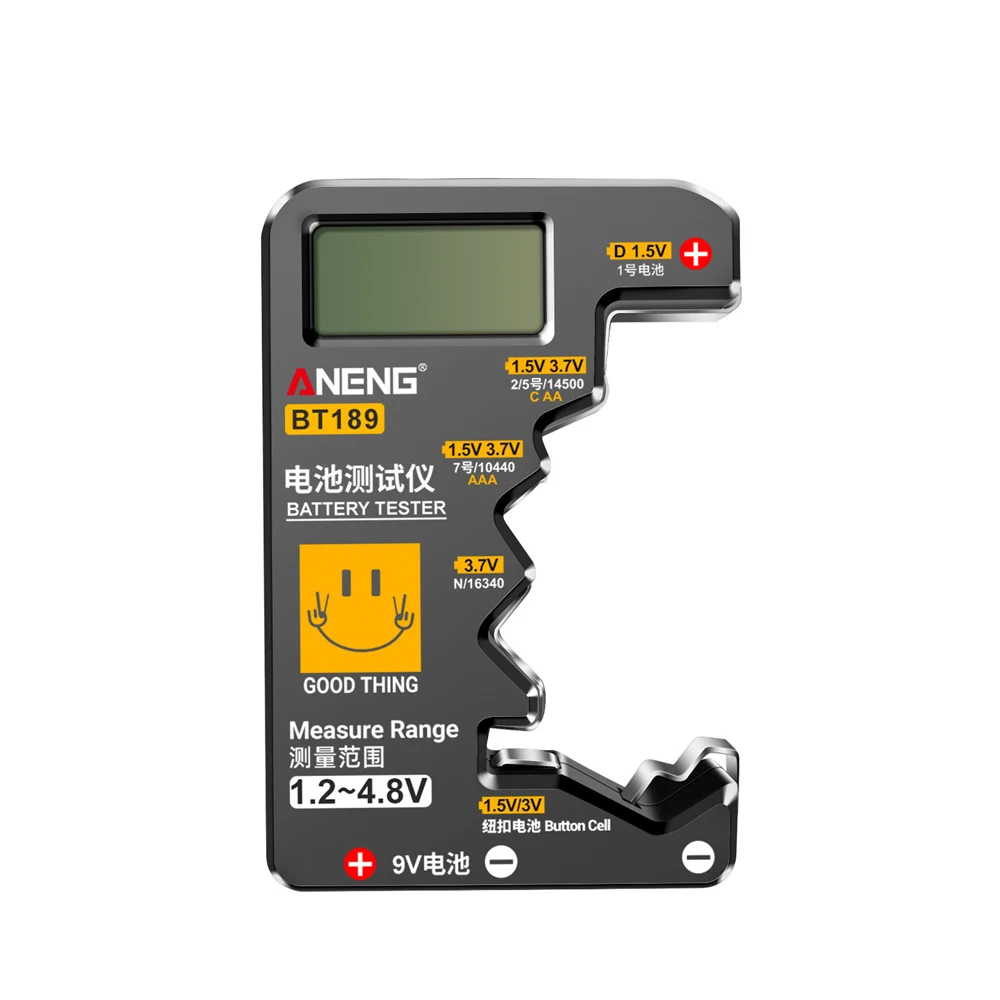 BT189 komórka przycisku Tester baterii wyświetlacz LCD 9V N D C AA AAA Tester baterii Power Bank Detecto narzędzie elektryka