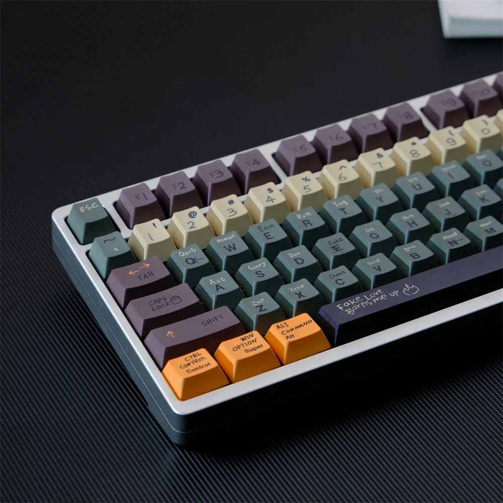 Imagem -05 - Básico Love Cherry Keycaps Material Pbt 151 Cinco Sided Sublimação Keycaps Layout Iso para Switches mx Teclado Mecânico 7u