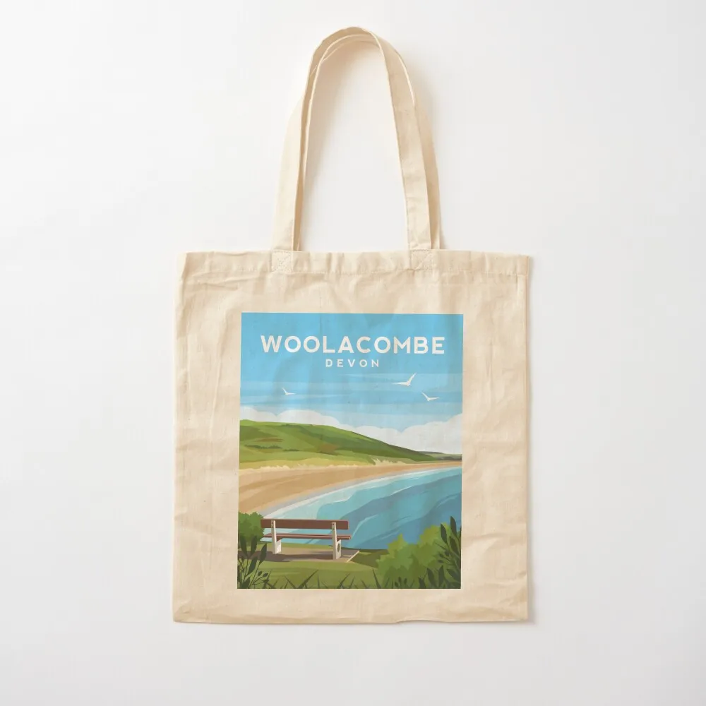 Woolacombe Beach, Devon England Tote Bag reusable grocery bags sac pour femme Canvas Tote Bag