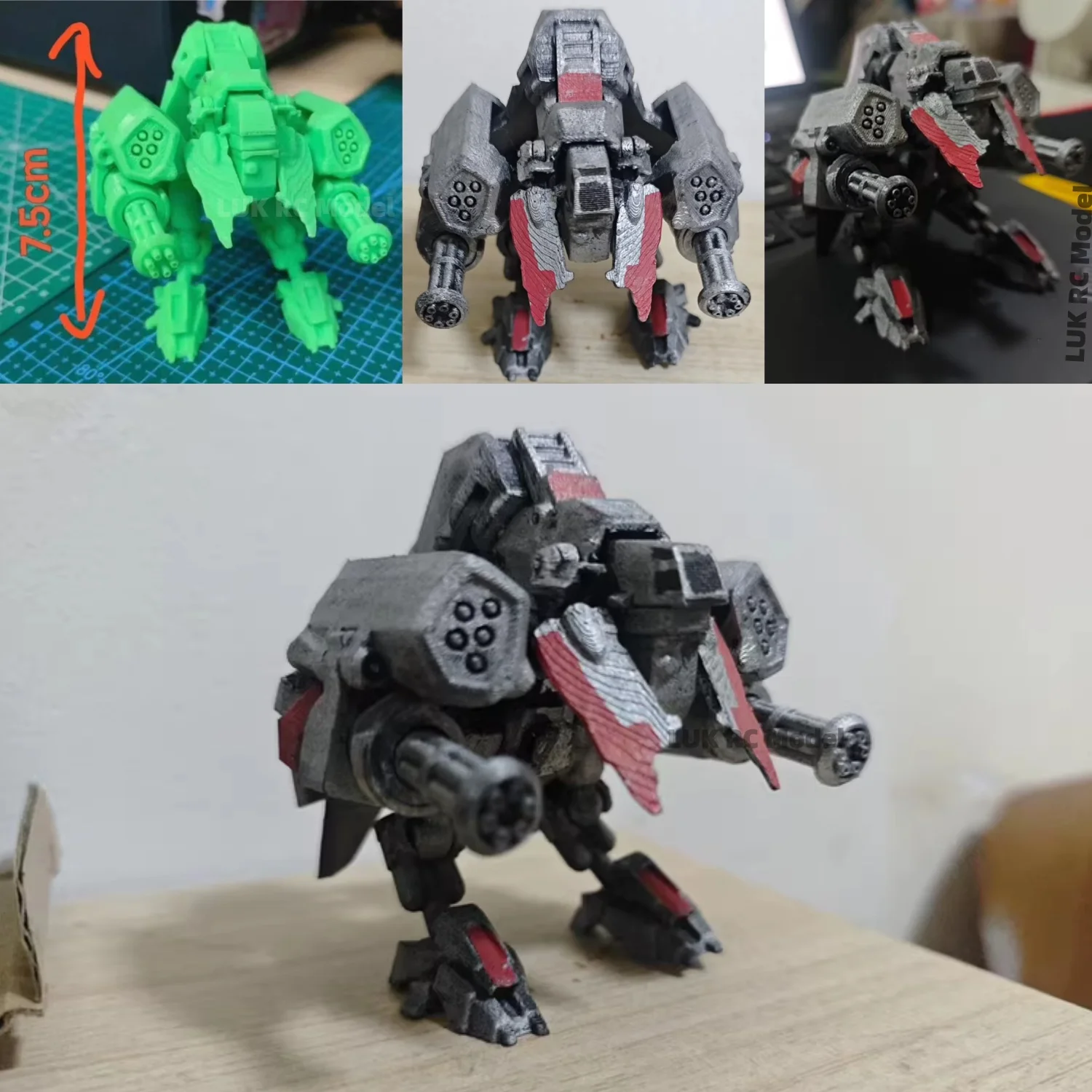 Static Model 3D Printing Fighter Aircraft Painting Old Organization Assembled Desktop Decorations Boy Gifts Customized Ver DIY