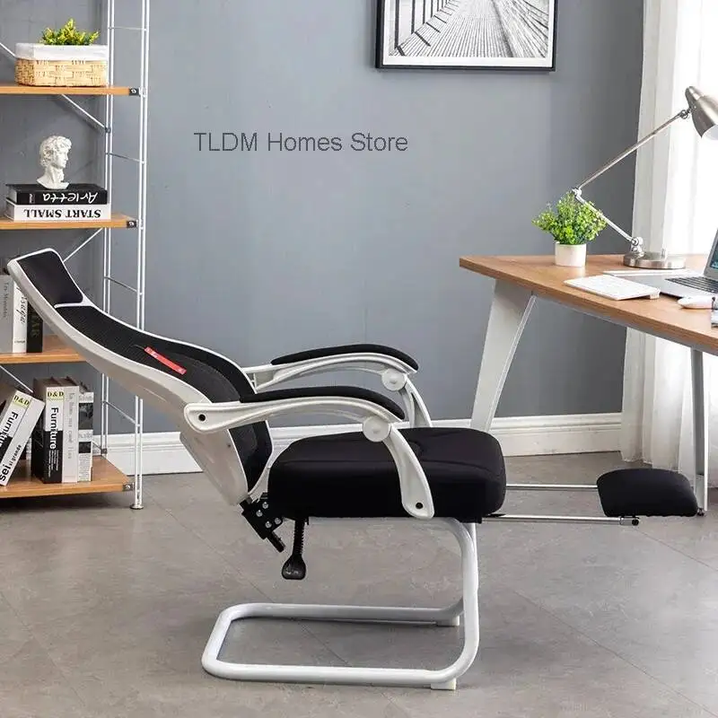 Recumbable Computer Chair Home E-sports Game Fashion Racing Chair Internet Bow Foot Mesh Office Sillas De Oficina Furniture