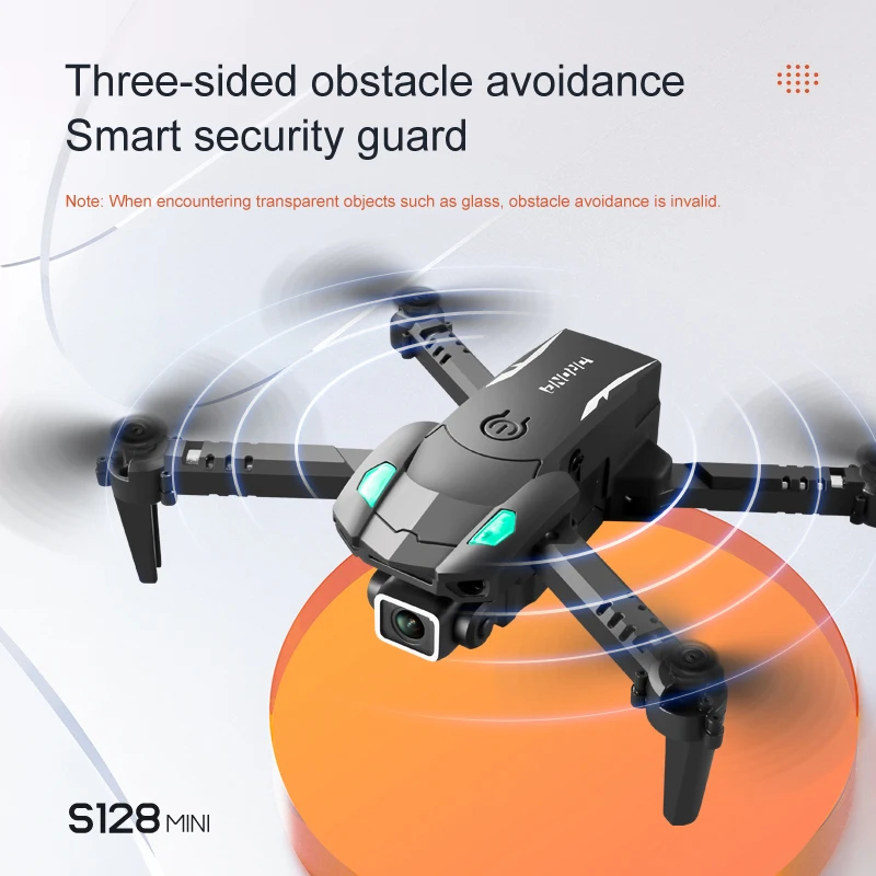 S128 Mini Drone HD Aerial Photography Folding Quadcopter Three Side Obstacle Avoidance Remote Control Aircraft Toy