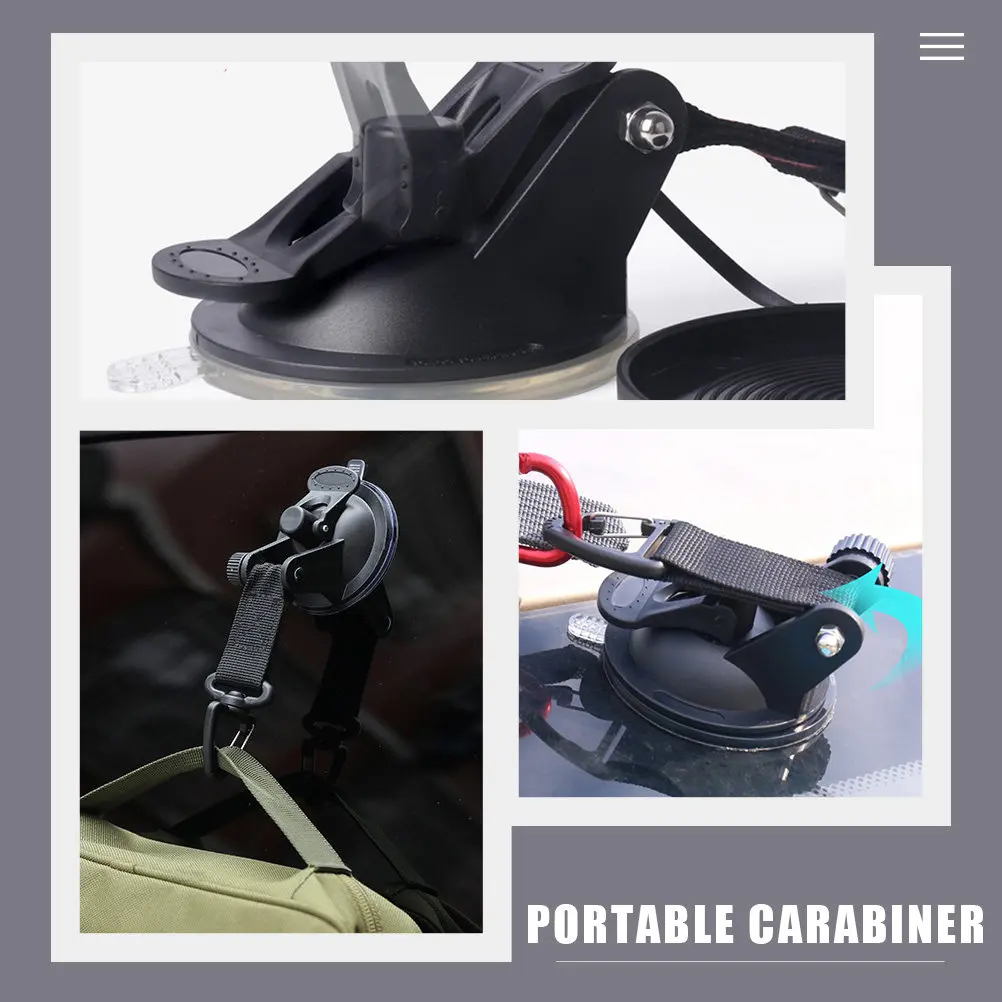 4Pcs Strong Suction Car Mounted Tent Hooks Suction Cup Hooks Heavy Duty Car Window Portable Hanger Punch Free Pothook