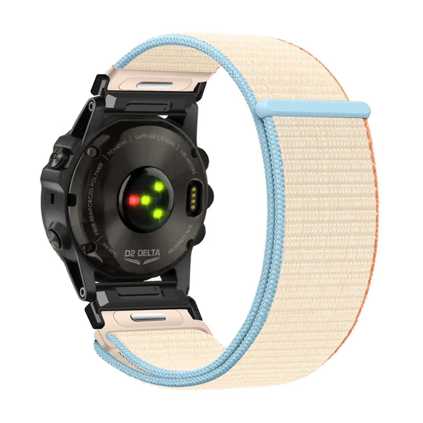 Nylon Bands for Garmin D2 Delta PX with Velcro and Snap fastener