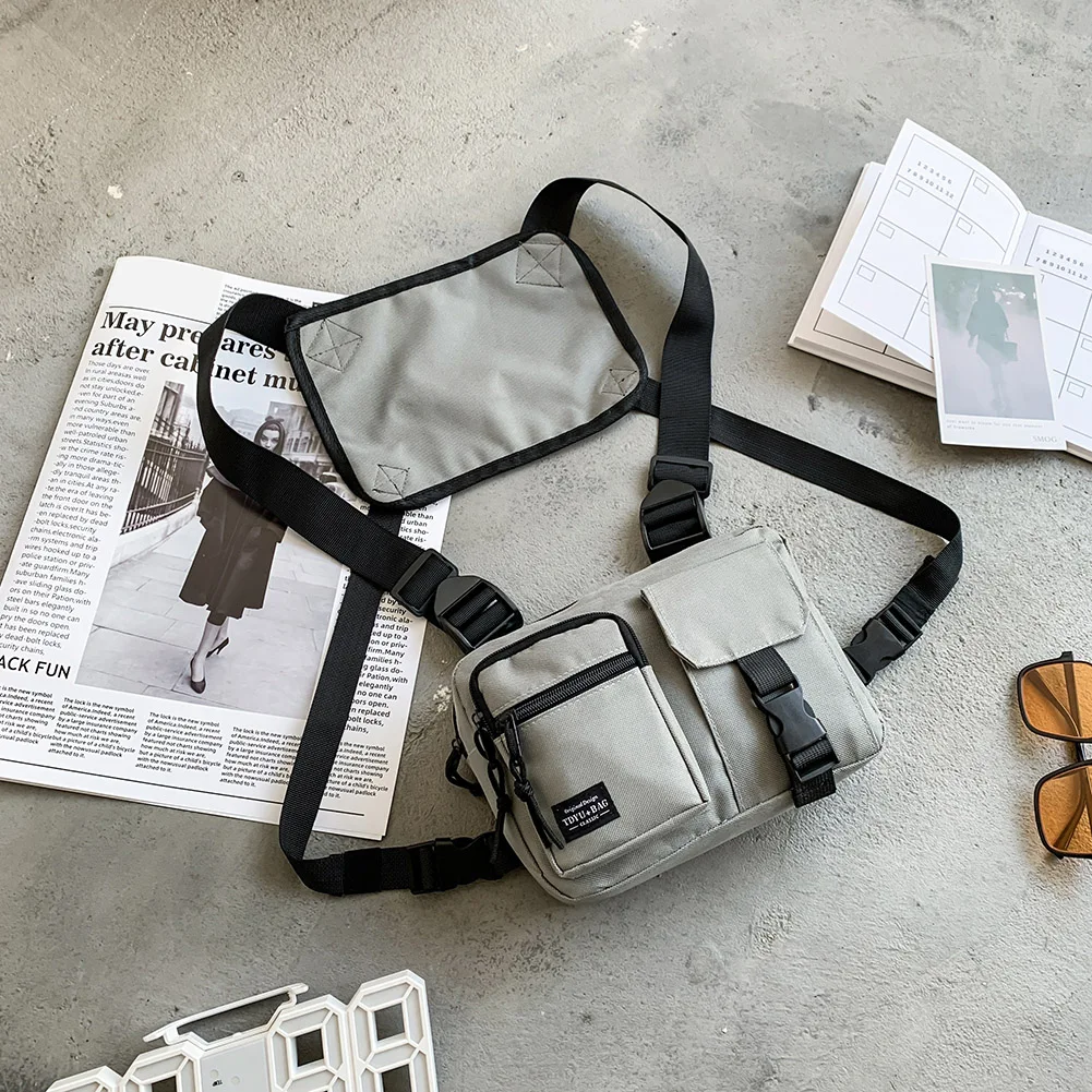 

Fashion Hip Hop Chest Bag Functional Unisex Oxford Cloth Large Capacity Rig Bags