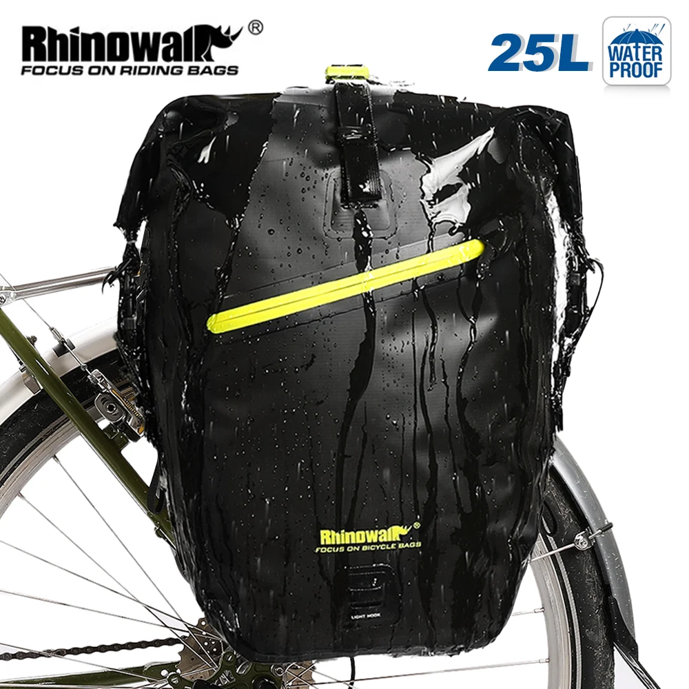 

Rhinowalk Bike Bag Pannier Bag Waterproof 27L Big Capacity rear Bicycle Bag Luggage Rack Shoulder Bag Luggage Cycling Travelin