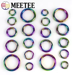 10/20 Pz 10-50mm Arcobaleno O Ring Fibbie in metallo Anelli a molla ovali Moschettone Snap Clip Chiusura Portachiavi Gancio Accessori per borse