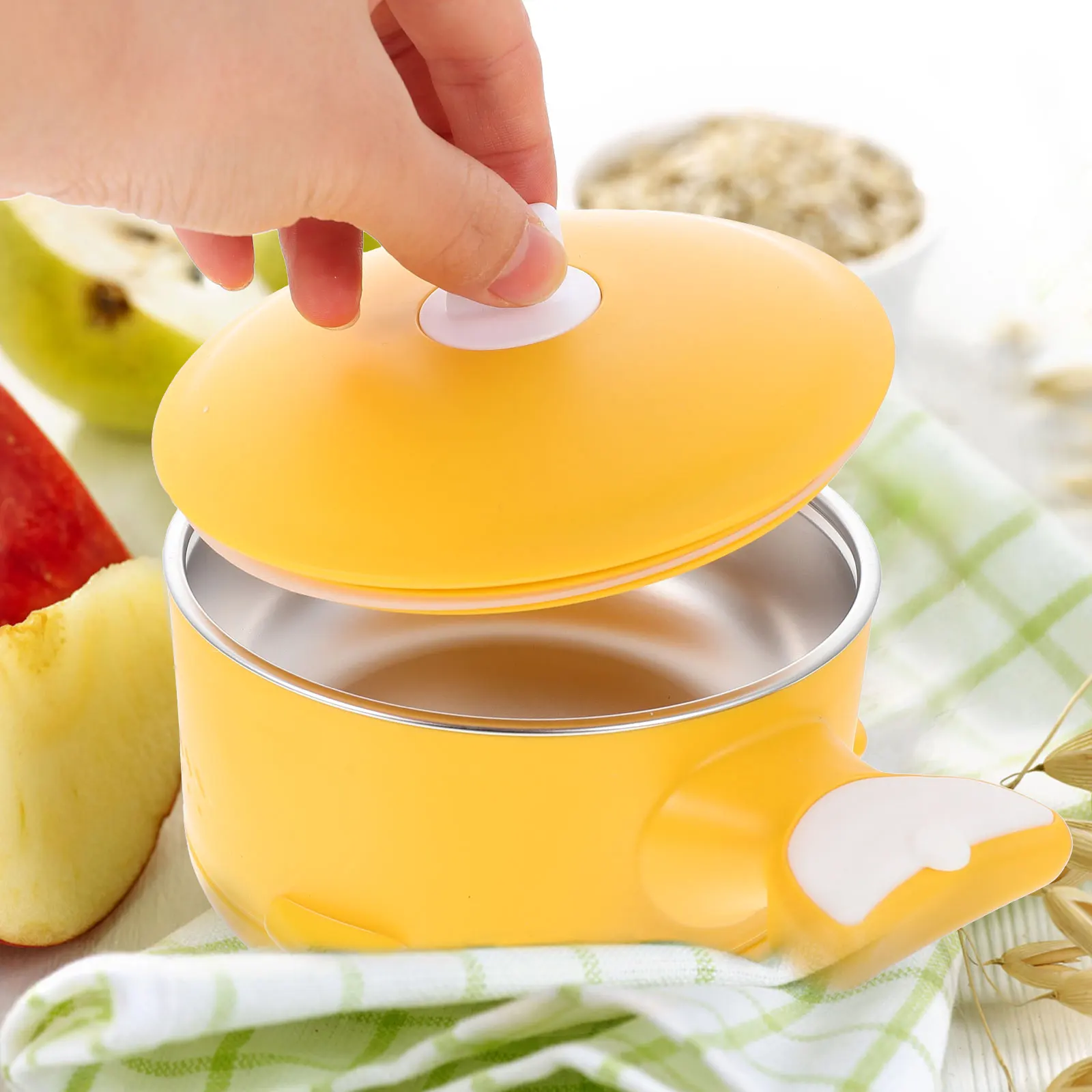 

Изолированная миска для детского питания, дополнительные миски из нержавеющей стали на присоске, портативная эргономичная ручка, экономия температуры