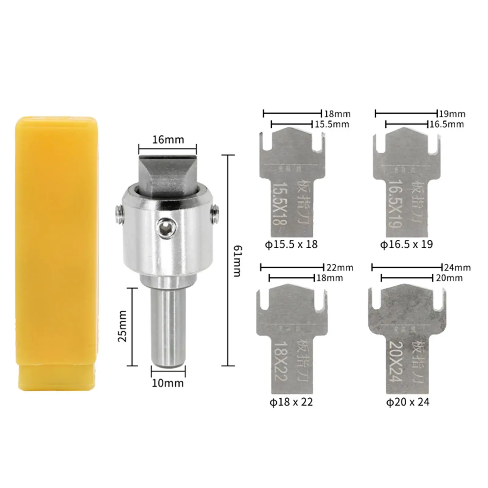 Premium Wood Thick Ring Drill Cutter Maker Ring Drill Bit Set 15.5-20mm Milling Cutter Smoothing Tools