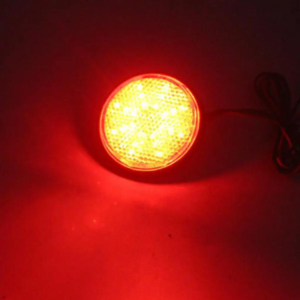 

Водонепроницаемый круглый светодиодный отражатель-фонарь: стоп-сигнал, указатель поворота для авто, мотоцикла, велосипеда, прицепа