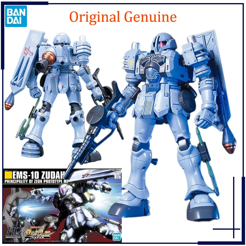 Original Genuine GUNDAM HGUC 1/144 EMS-10 Zudah PRINCIPALITY OF ZEON PROTOTYPE Bandai Anime Model Toys Action Figure Gifts