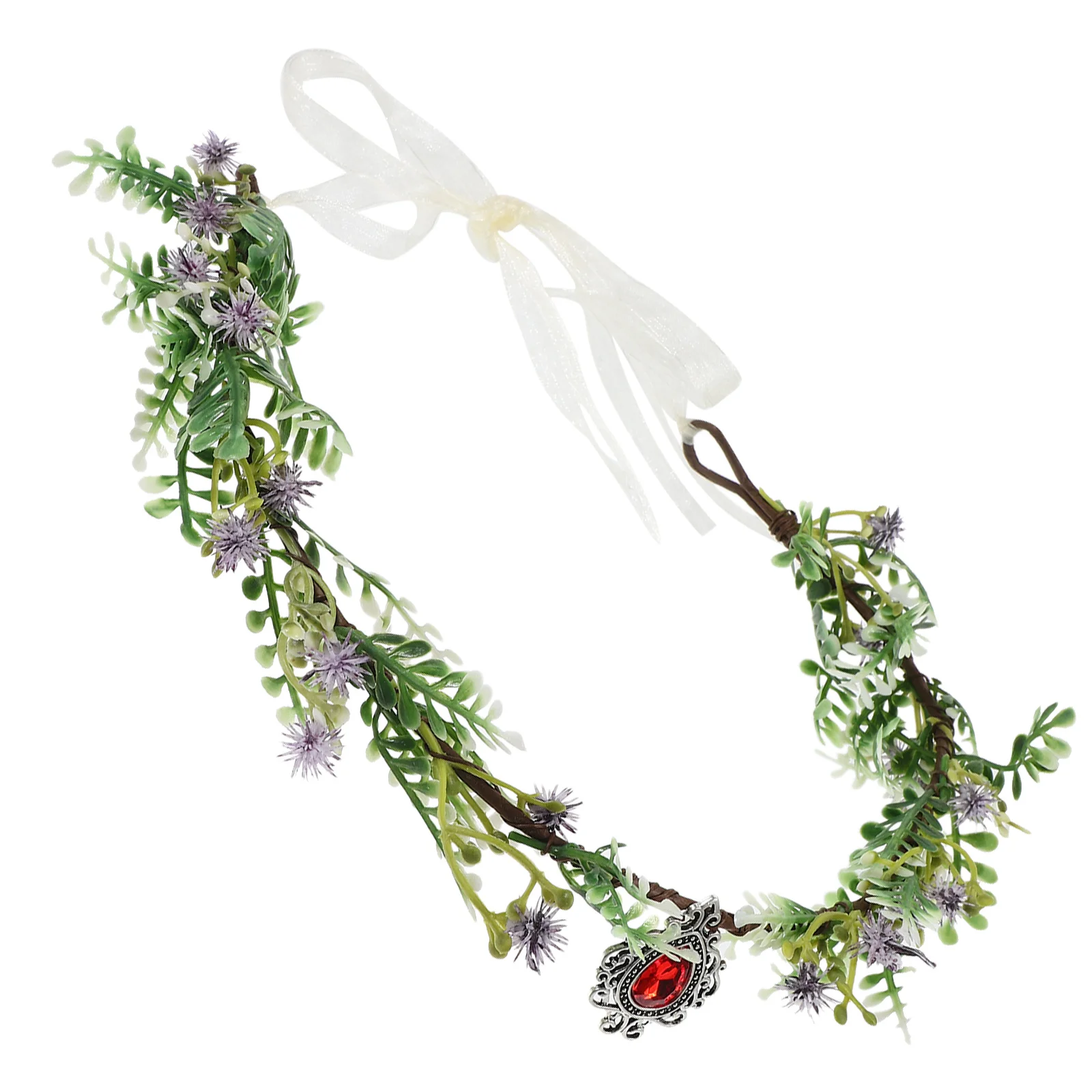 1 قطعة خوذة تاج زهرة للنساء أنيقة الزفاف إكسسوارات الشعر حفل زفاف زي عقال للرأس على شكل تاج الأزهار تيارا