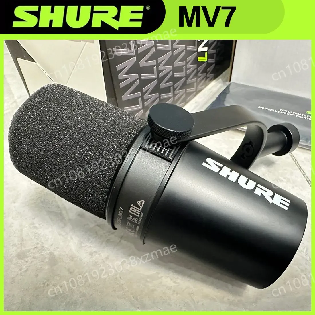 Original SHURE MV7 Hybrid USB/XLR Dynamic Microphone Outdoor Live Selectable Frequency Response Built-in Sound Card Microphone