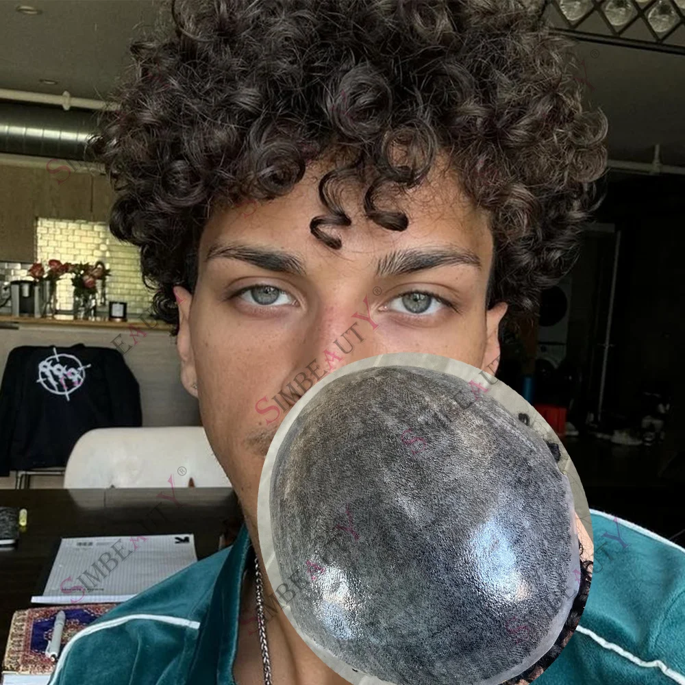 

Афро-кудри 15 мм # Мужской парик из натуральных волос, 18 мм, коричневый, афроамериканский стиль, кудрявый, с невидимой полиуретановой основой, серо-черный