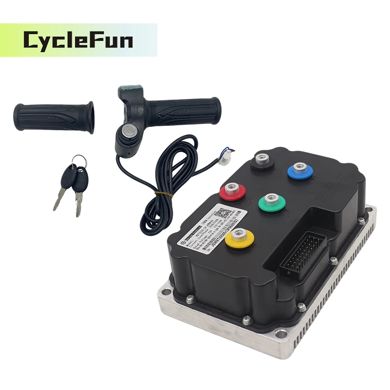 

3KW DC 190A Phase 360A ND72360 Programmable FarDriver Controller With Twist Throttle For Electric Scooter