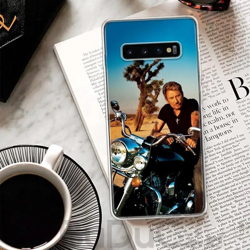 Johnny Hallyday Music Cover For Samsung Galaxy S23 S22 S24 Ultra S21 Plus S20 FE Phone Case S10 + S10E S9 S8 Print Coque