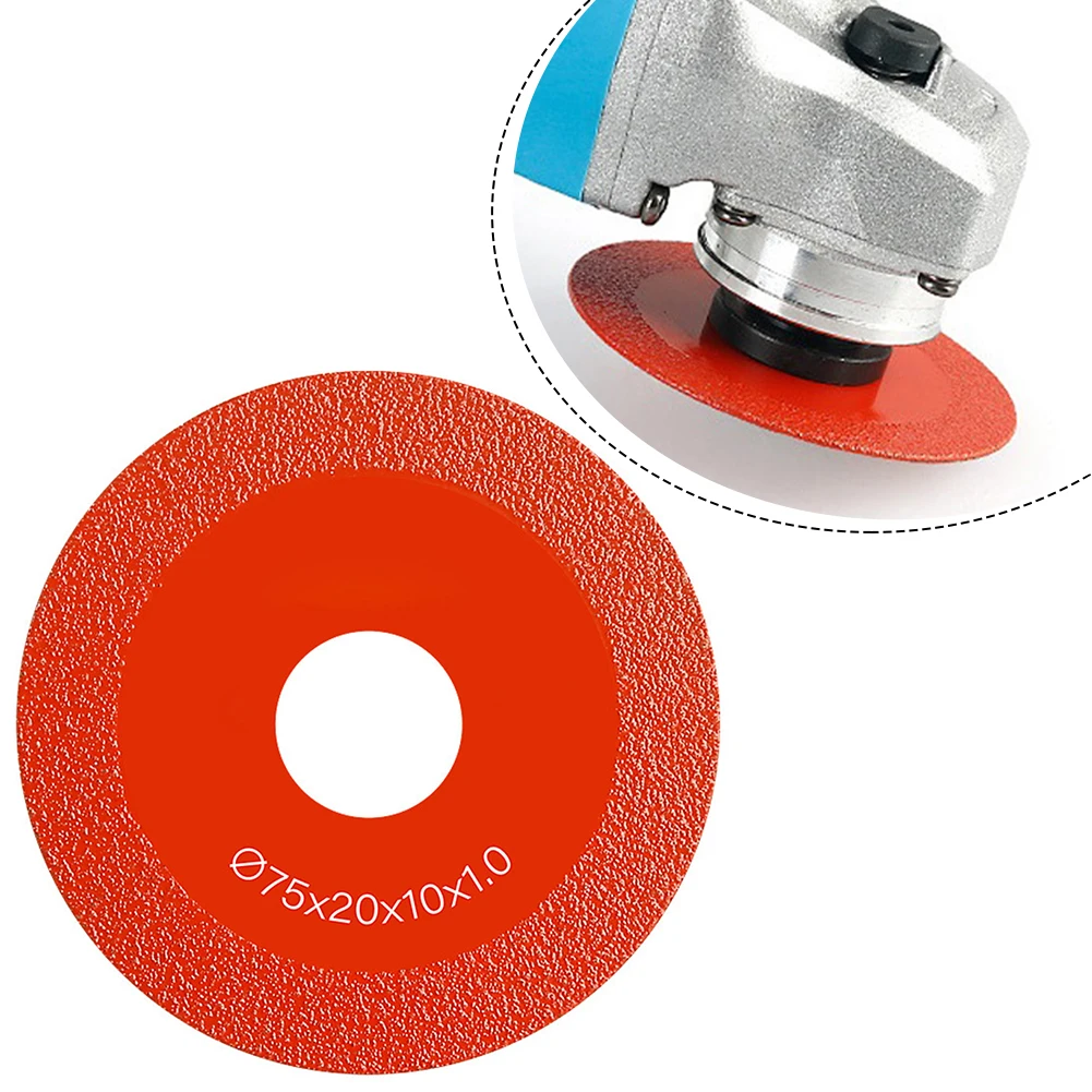 1Pcs Glass Cutting Disc 75*20*10*1 Mm Ultra-thin Saw Blade Diamond Jade Wine Bottle Ceramic Polish Angle Grinder Machine