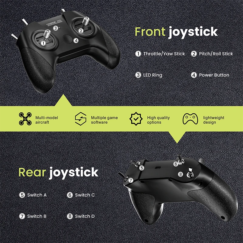 محاكاة FPV، برنامج طائرة بدون طيار بالبخار، مقبض التحكم عن بعد DRL/ملحقات غير متطورة