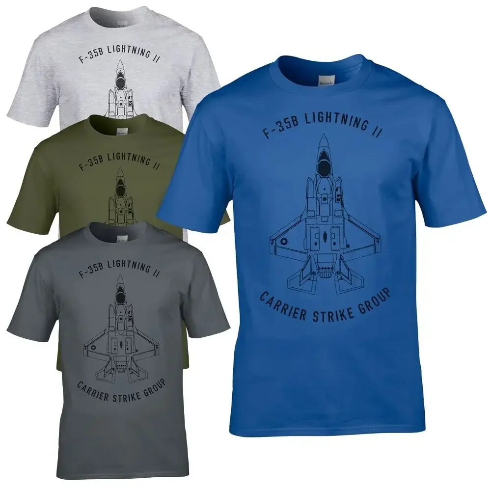 

Carrier Strike Group F-35B Lightning II Men T-Shirt Short Sleeve Casual Cotton O-Neck Summer T Shirt