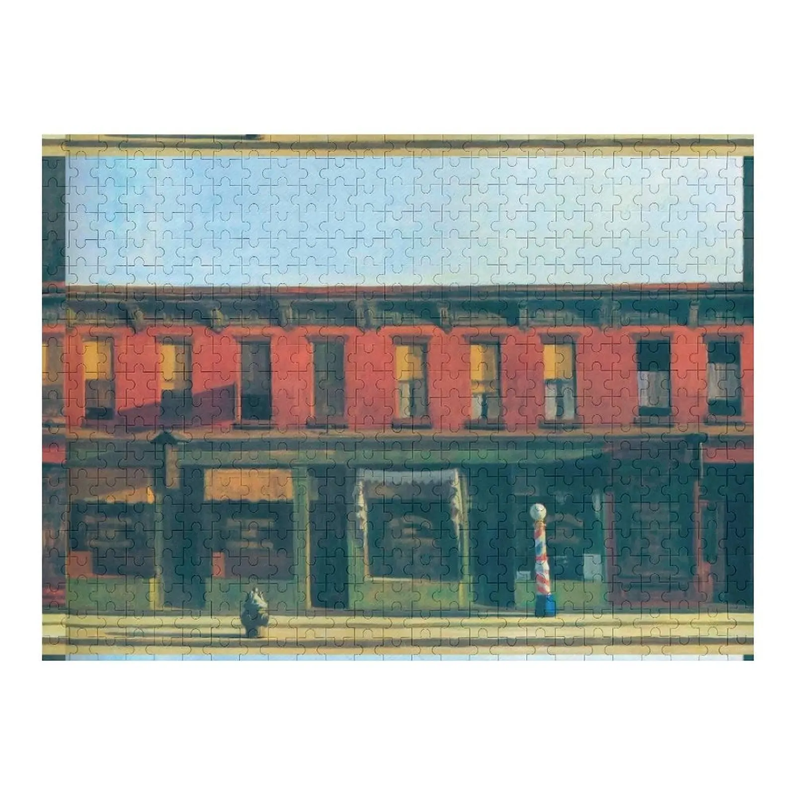

Early Sunday morning by Edward Hopper Jigsaw Puzzle Photo Custom Wooden Name Puzzle