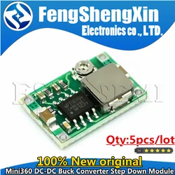 5pcs Mini360 DC-DC Buck Converter Step Down Module 4.75V-23V to 1V-17V 17x11x3.8mm SG125-SZ+