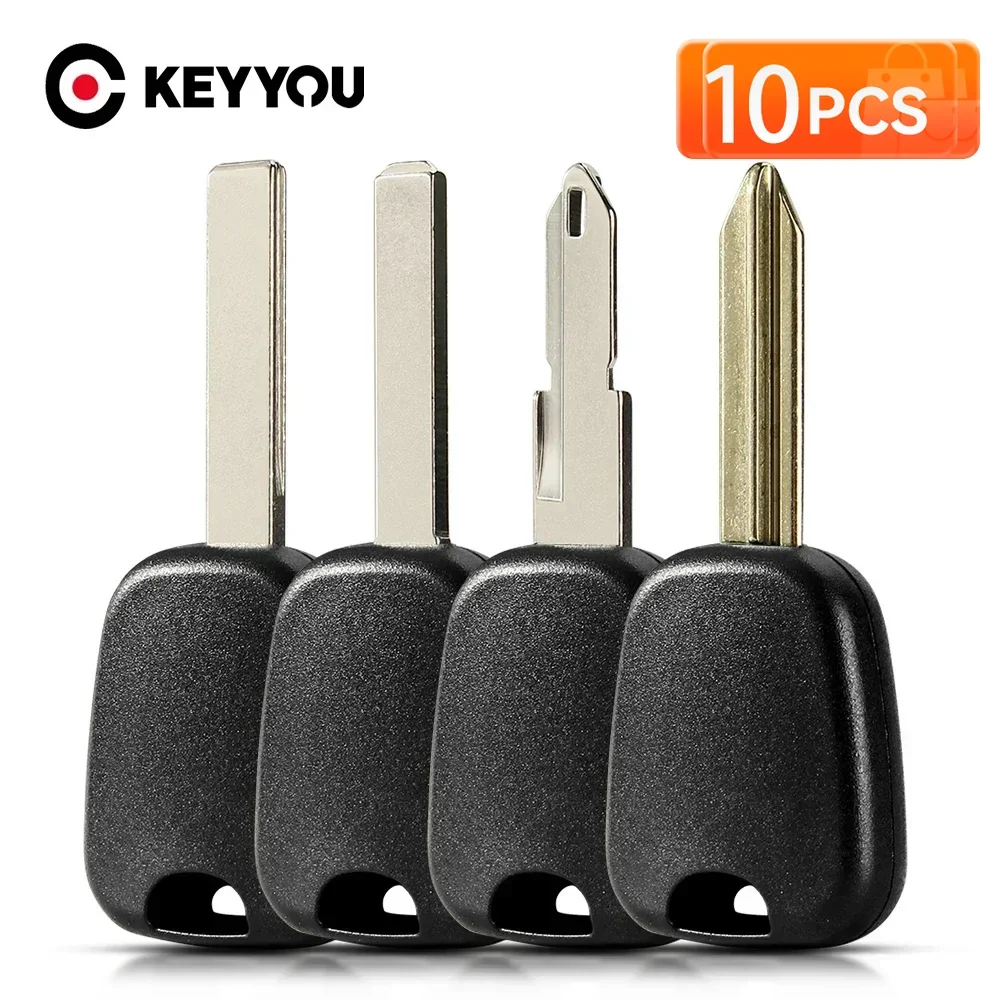 KEYYOU 10PCS Car Transponder Chip Key Shell Case For Citroen C2 C3 C4 Peugeot 106 107 307 207 306 406 VA2/Hu83/SX9/Ne73 Blade