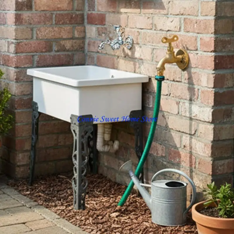 

LXAF Freeze Proof Lockable Outdoor Water Faucet Weatherproof Metal Exteriors Spigot Freeze Prevention for Yard & Landscape