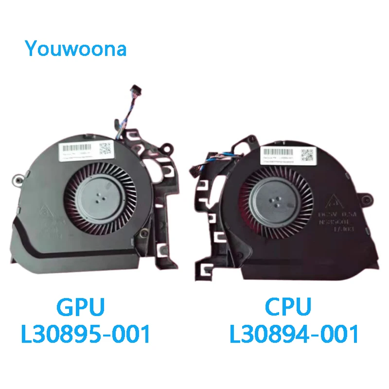NEW ORIGINAL LAPTOP CPU GPU COOLING FAN For HP ZBook Studio 15 G5 G6 L30894-001 L30895-001