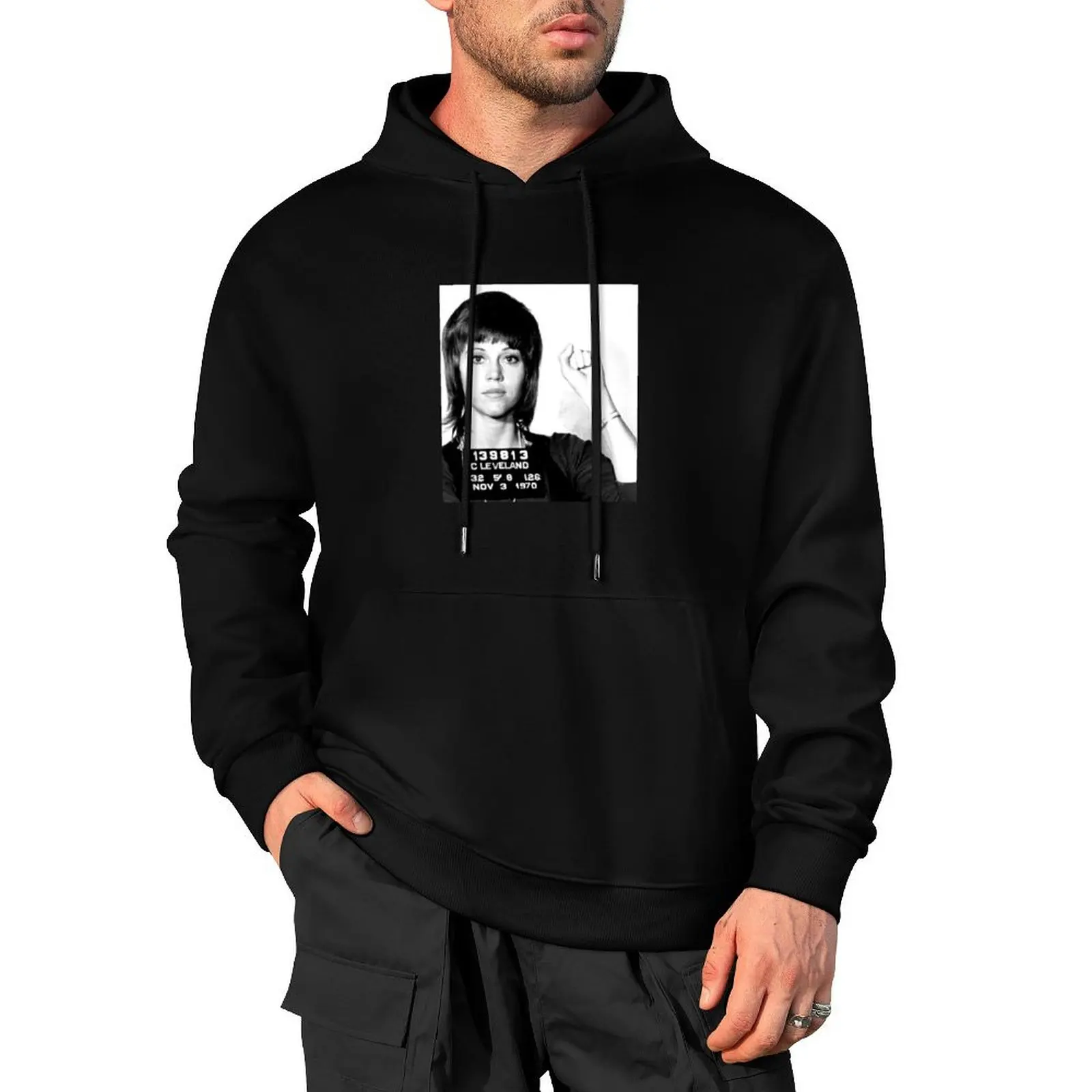 Jane Fonda Mugshot Pullover Hoodie korean clothes graphic t shirts men new in hoodies & sweat-shirt