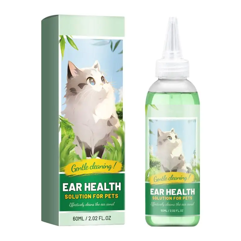 Dog Mouthwash Water Additive Earwax Agent Teeth Stain Remover Cleaning Solution Dog Ear Cleaner Breath Freshener 60ml