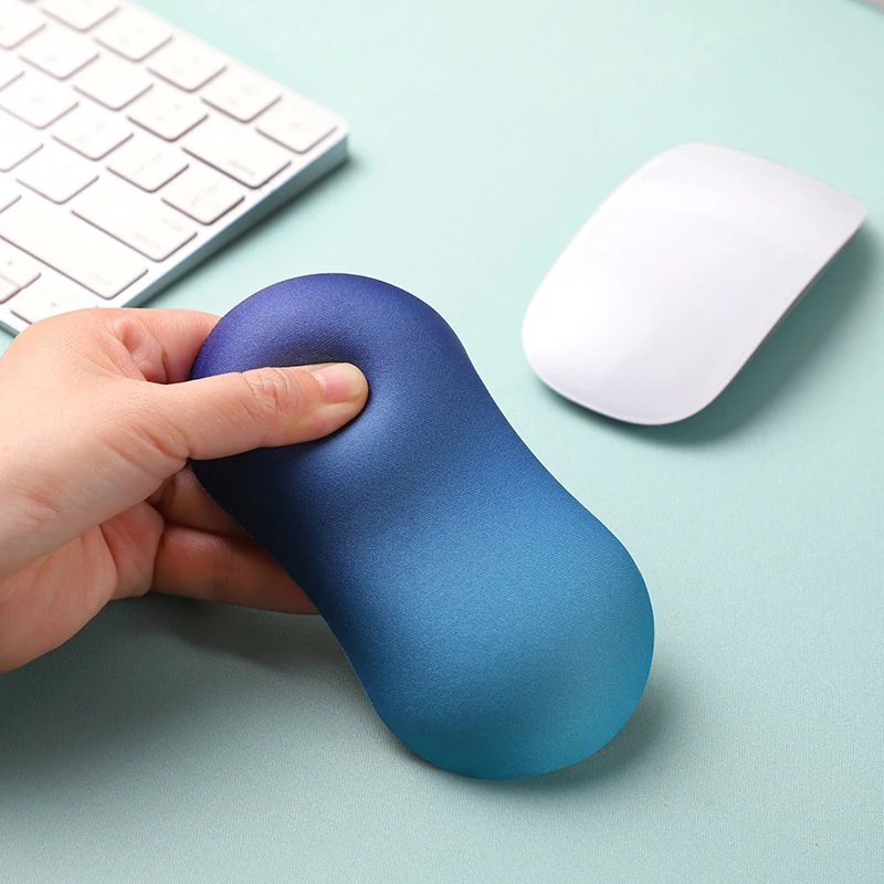 PC Office Silicone Mouse Pad Wrist Rest Pad Desktop Mouse Keyboard Handheld Soft Pad Student Office Supplies