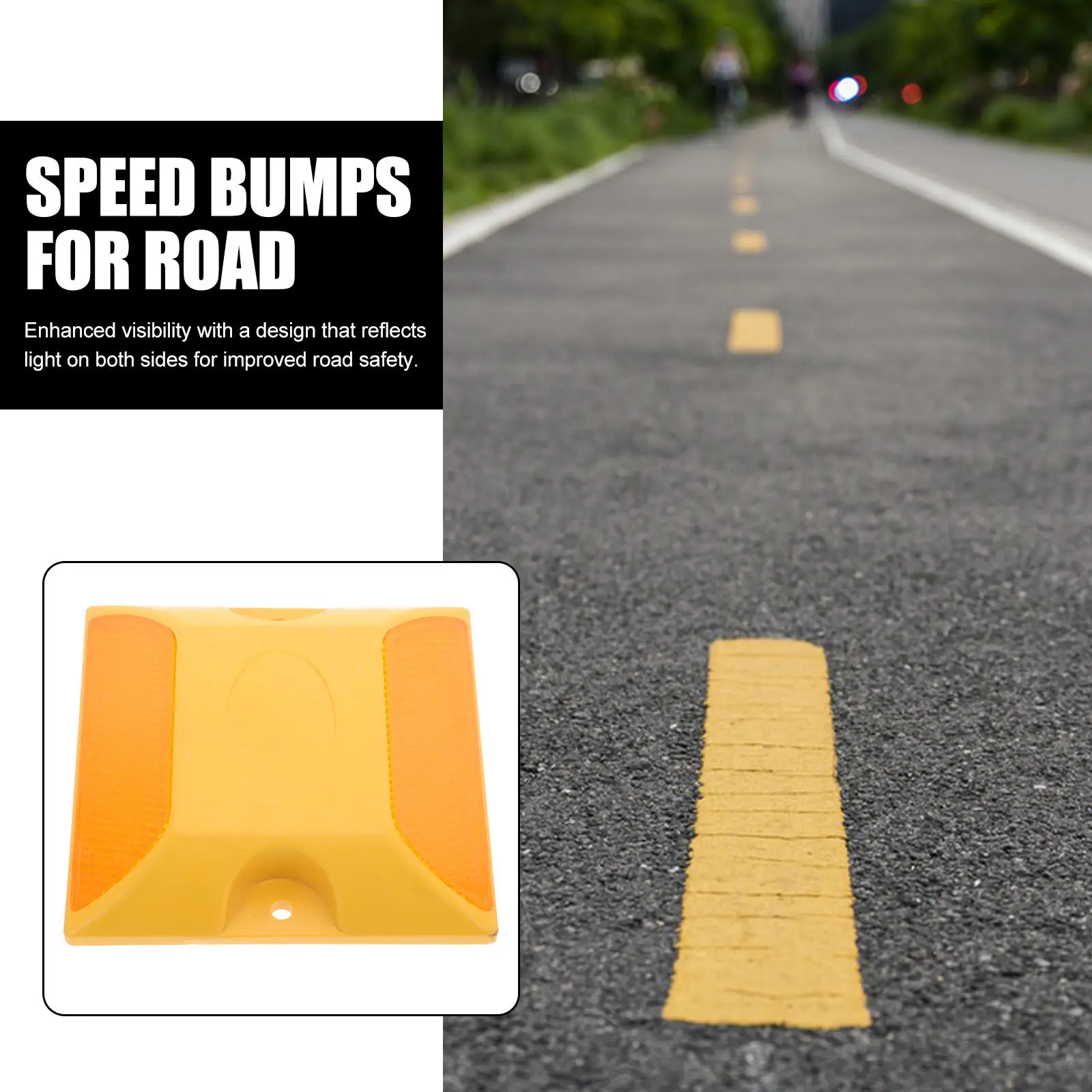 4 pcs Road Markers Driveway Pavement Safety Reflective Studs Halloween Christmas New Year Reflecting Road Studs Heavy