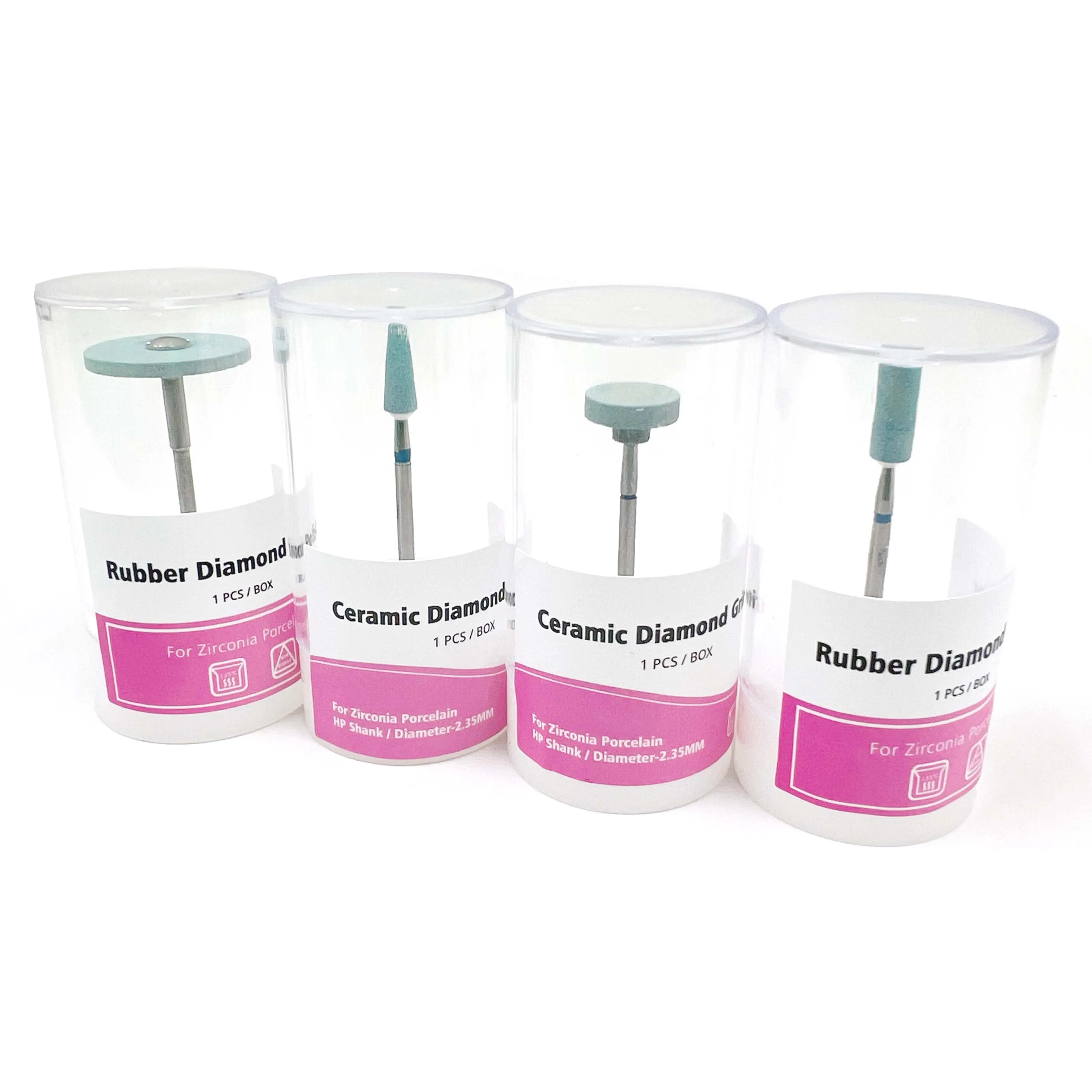 Dental Polisher Ceramic Diamond Grinding Head Stone Zirconia Ceramics Emax Crowns Grinder Quick Polishing Burs 1pcs