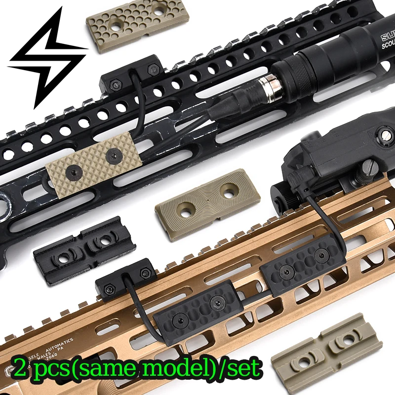 Tactical Rail Cover for KeyMod System Rails 3D Printed Plastic Wire Management Clips & Heat Shield Anti-Slip Grip Panel Airsoft