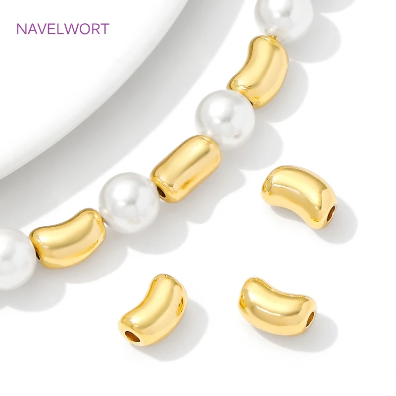 18K Gold Plated Irregular Separators For Beads,Brass Metal Spacers Beads For Jewlery Making,Bracelet Beads,DIY Beading Fittings image 5
