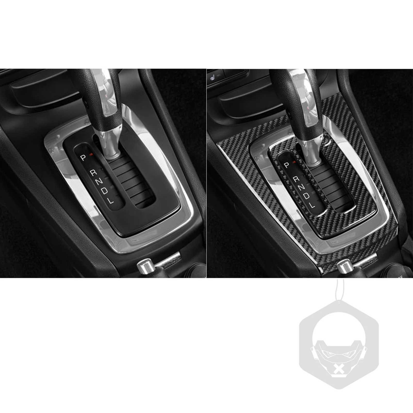 Real Carbon Fiber For Ford Fiesta 2011-2019 Car Gear Shift transmission Panel Trim Kit Customizable Sticker Interior Accessories