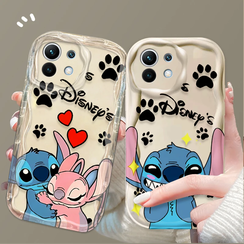 Cute Disney Stitch Love Case For Xiaomi 14T 13T 12T 13 12 11 11i Lite 5G 10T POCO X5 X6 Pro X3 NFC X4 GT F3 F4 F5 F6 M6 M5S C65