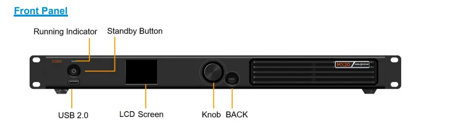 Sistema de control de procesador de vídeo LED NOVASTAR MX20 para eventos con pantalla LED