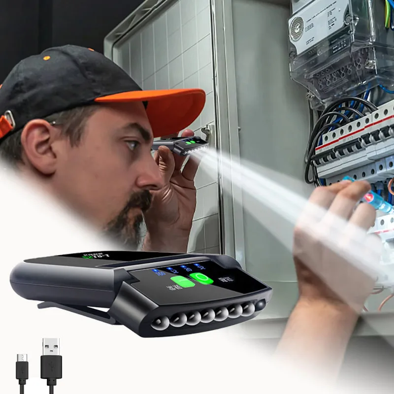 

Перезаряжаемый датчик движения, шляпа, водонепроницаемый светодиодный налобный фонарь с ярким лучом для ночной рыбалки, приманки и походов