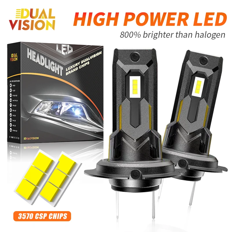 

300 Вт H7 Светодиодные фары Canbus Лампы 1: 1 Размер Мини-диодные автоматические противотуманные фары Супер яркие дальние ближние свечи 12 В 24 В Грузовик Plug and Play