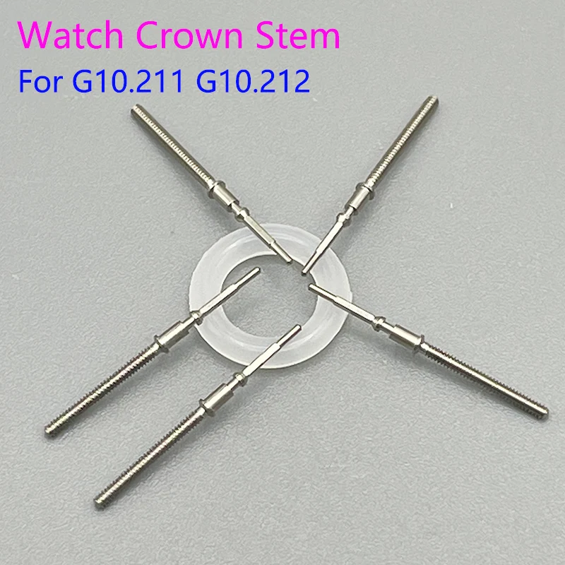 4/10PCS ETA G10.211 G10.212 Watch Crown Stem Steel Stem Fits ETA-G10.211 / G10.212 Quartz Movement Watch Repair Crown Stem Parts