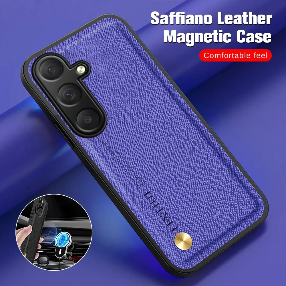 Cross Leather Camera Protect Case para Honor, X9b, Honor X9 B, 5G, 2023, suporte magnético do carro, tampa traseira, telefone Funda