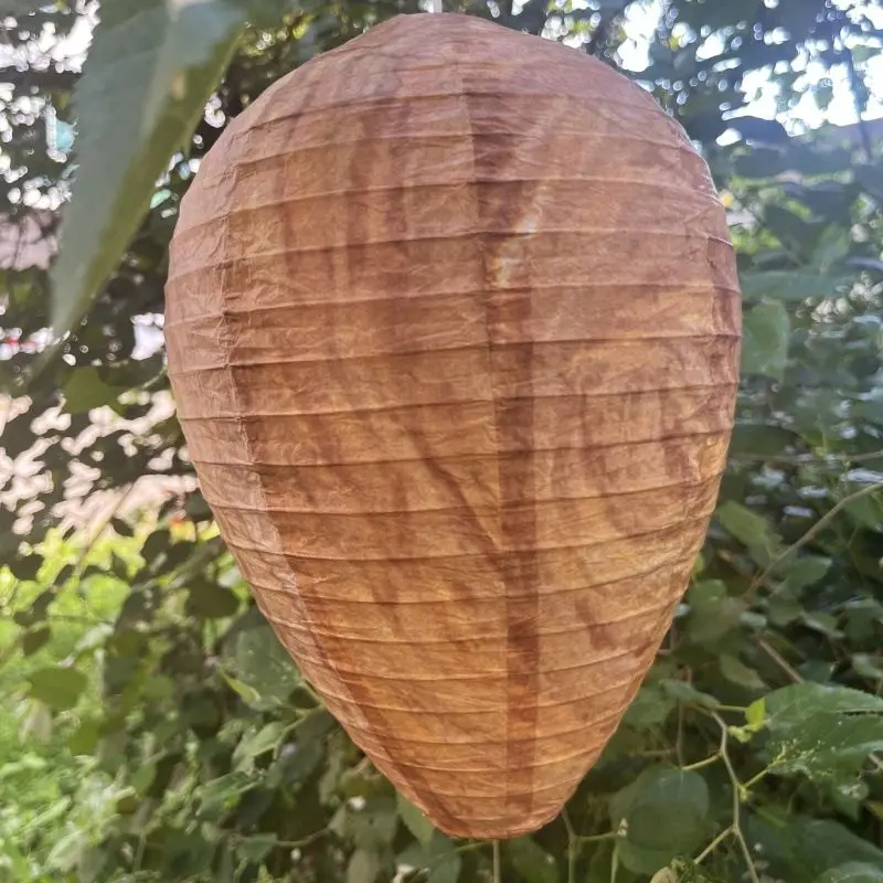 

Wasp Repellent Paper Lantern, Fake Beehive Vortex Design, Waterproof Outdoor Garden Hanging Decor