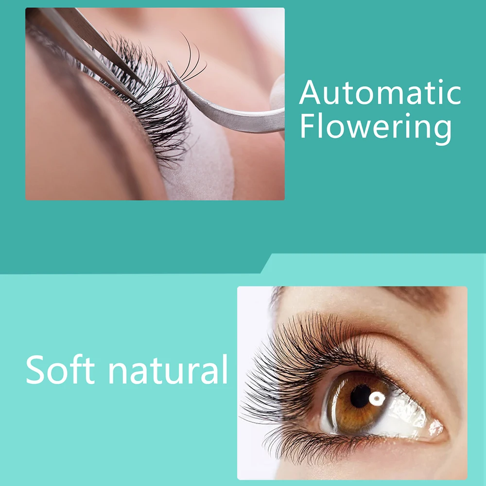 Qeelasee 4 Boxen, jede einzelne Länge mit automatischer Blüte, schnell blühender Fächer, einfache Wimpern – Detail 5