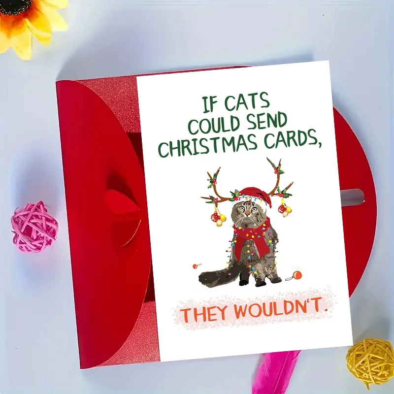 Creative Humorous Christmas Cards Birthday Celebration Perfect Gift for Wife Friends and Colleagues Holiday Celebration Cards