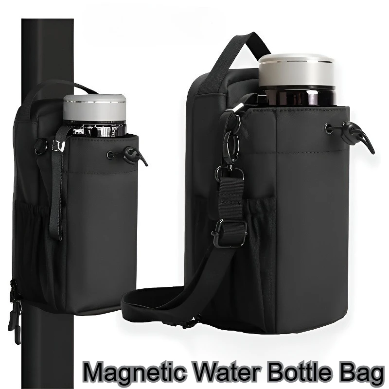 

Magnetic Large Capacity Water Bottle Bag Strong Magnet Multi-Function Portable Holder Phone Pocket Storage Bag Gym Sports
