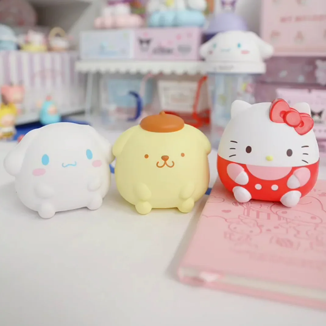 Hello Kitty Sanrio Brinquedos de Descompressão, Kuromi Cinnamoroll, Brinquedos Stress Relief, Melodia Kawaii, Anime Cartoon, Presente de Cura