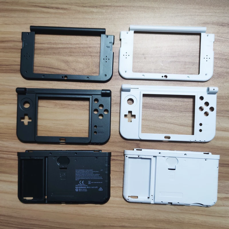 Оригинальные 3 части Верхняя и нижняя средняя рамка и корпус батареи Чехлы для новой консоли 3DS XL