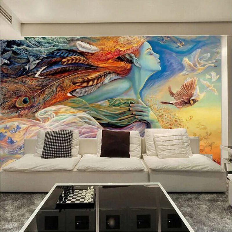 Custom Mural Wallpaper 3D Personality Abstract Figure Graffiti Wall Painting Cinema Bar KTV Bedroom TV Backdrop Photo Wallpaper